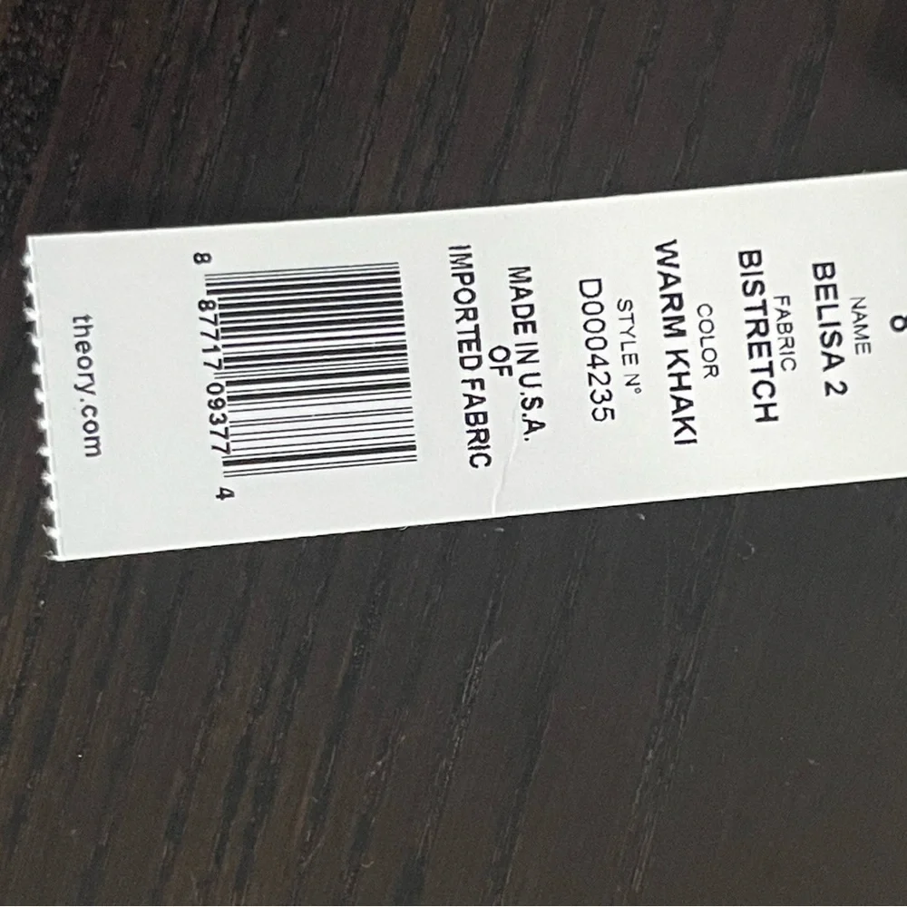 Theory Belinda 2 Bistrech Warm Khaki Pants Warm Khaki 8 - Picture 10 of 10